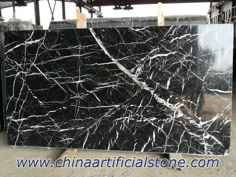 China Nero Marquina Marble with lot of White veins